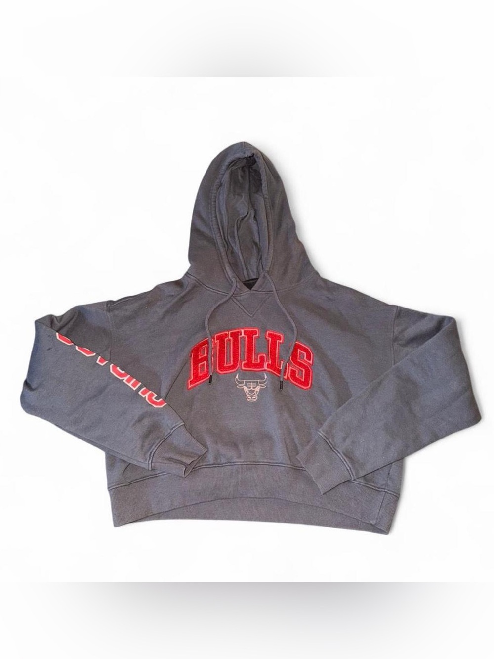 NBA Gray Crewneck Hoodie with Red Bulls Logo